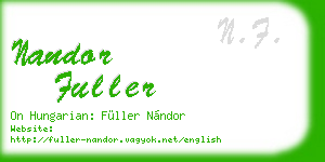 nandor fuller business card