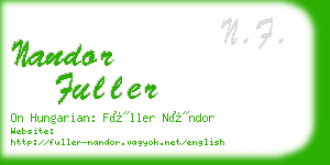 nandor fuller business card